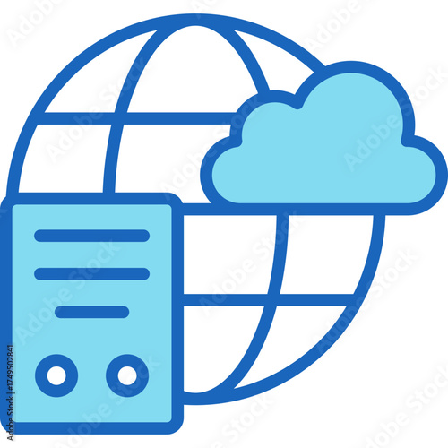 Web Server blue icon