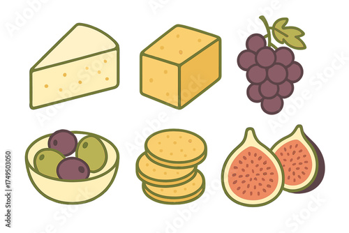 Gourmet cheese board appetizers featuring fresh grapes and sweet figs