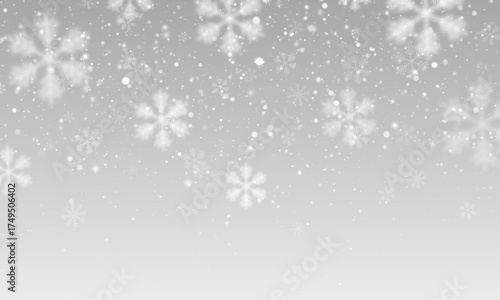 Falling snow PNG with soft transparent overlay. Realistic winter snowflakes background for seasonal design, adding festive sparkle and atmosphere.
