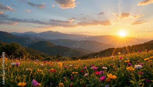 Mountain Meadow at Sunrise