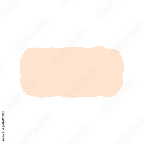 Simple, abstract shape with a soft, irregular edge of torn paper
