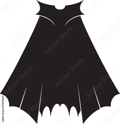 Silhouette of a vampire spreading his cape like wings