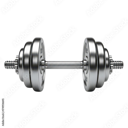 Chrome dumbbell with adjustable weight plates 