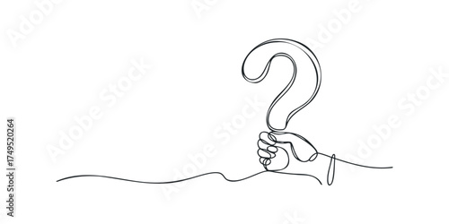 Hand holding question mark symbol