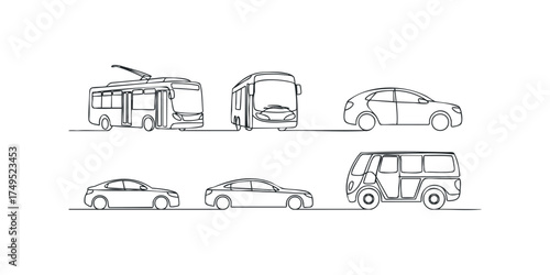 Collection of Vehicle Silhouettes