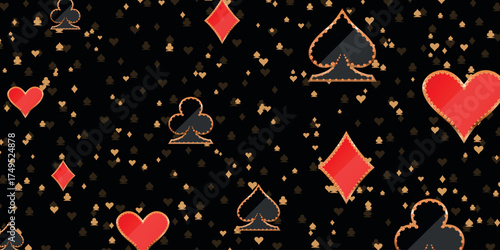 Shining retro light banner on black background with golden elements. Casino poster vintage style. Signboard vintage style. Vector illustration.