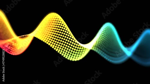 Vibrant Colorful Sound Wave Visual in Dynamic Frequency Patterns