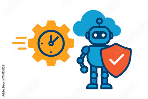 Robot securing fast automation process with cloud technology