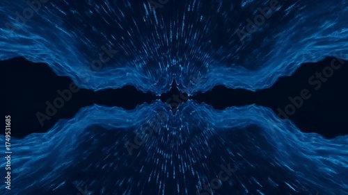Abstract Blue Energy Waves Motion Background Seamless Loop 3d Animation
