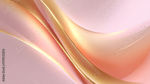 Minimal abstract background, soft gradients of pink, orange, and gold