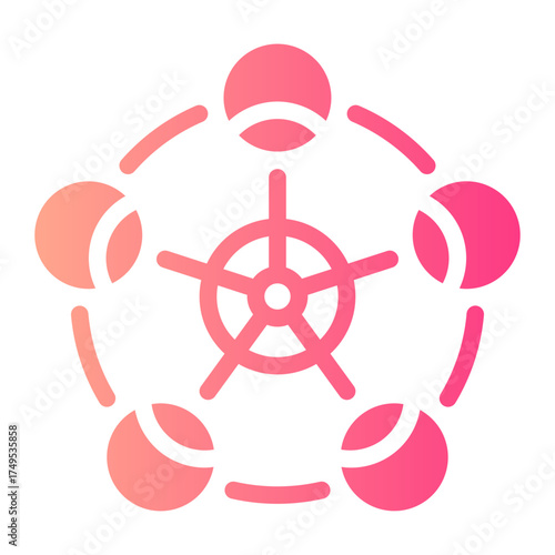 ferris wheel gradient icon