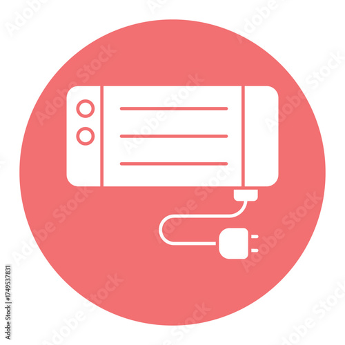 Electric heater Vector icon which can easily modify or edit