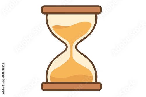 Classic wooden hourglass sand timer symbolizing the passage of time and countdown