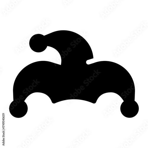 clown hat glyph icon