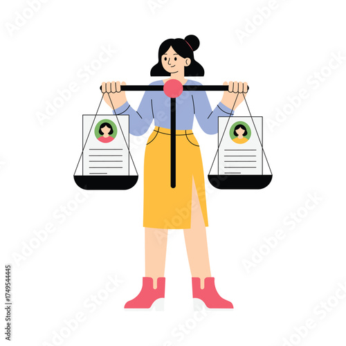 Recruitment funnel showing stages of selection process illustration