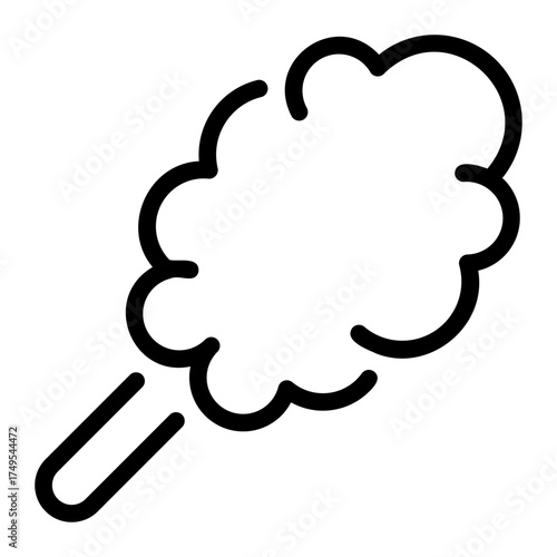 cotton candy line icon