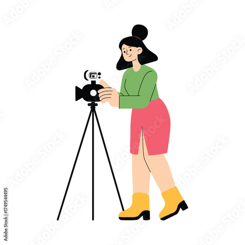 Recording job interview session for HR review illustration