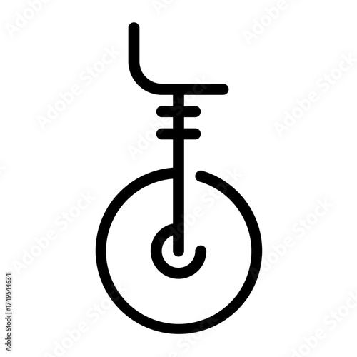 unicycle line icon