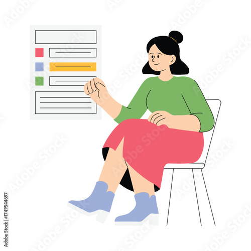 Screening and managing job applications via app illustration