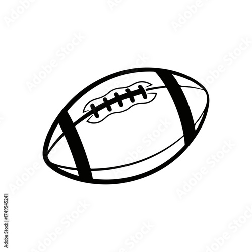American football on white background