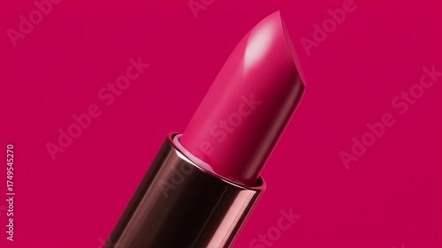 Realistic Lipstick Product Shot With Pink Background