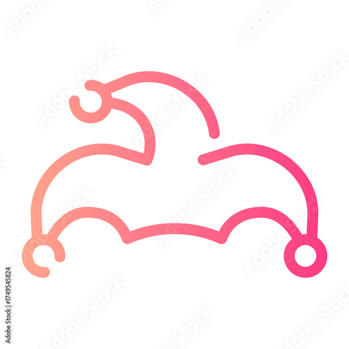 clown hat gradient icon