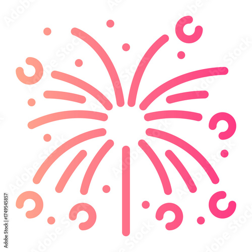 fireworks gradient icon