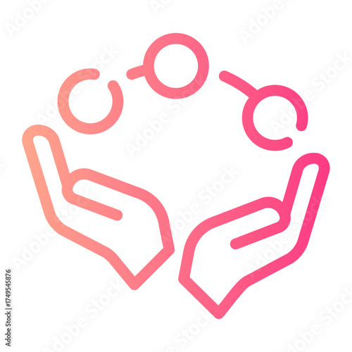 Juggling gradient icon