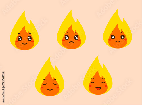 vector illustration of a fire
