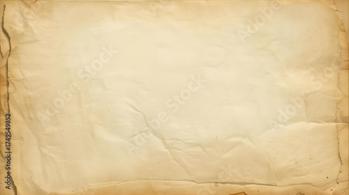 Vintage old parchment paper texture aged beige background.