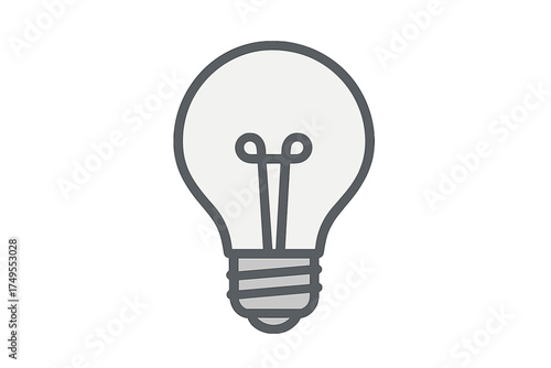 Stylized electric light bulb symbolizing a new idea, solution, or innovation