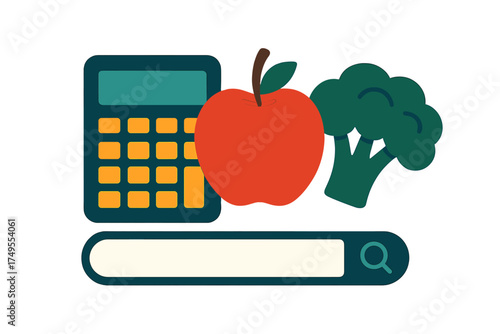 Calculating nutritional value and searching for healthy food options using a digital tool