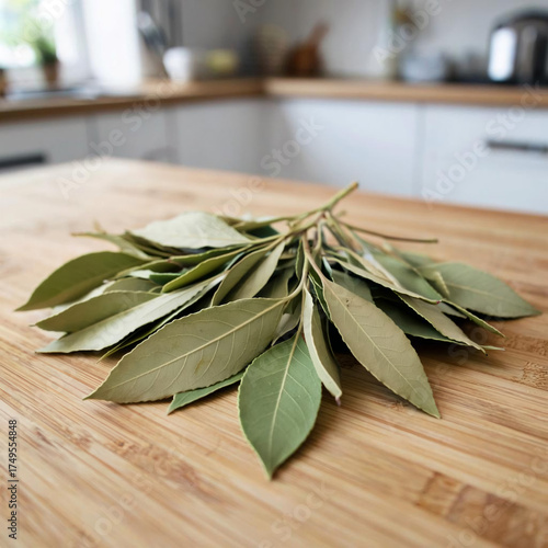 bay leaves on the table