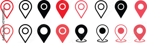 Location Map Icons – GPS Pin and Marker Symbol Set