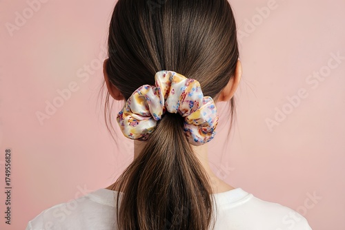 silk scrunchie for loose ponytail