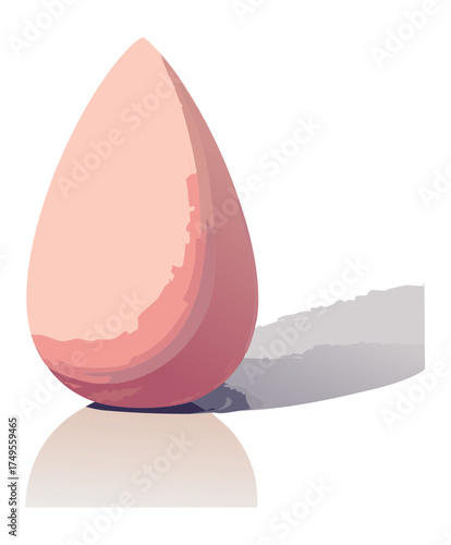 Standard Nude Pink Makeup Sponge in a Simple and Practical Design for Everyday Beauty Routines