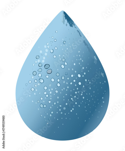 Vibrant Blue Makeup Sponge Covered in Fine Water Droplets Ready for Foundation or Concealer Blending