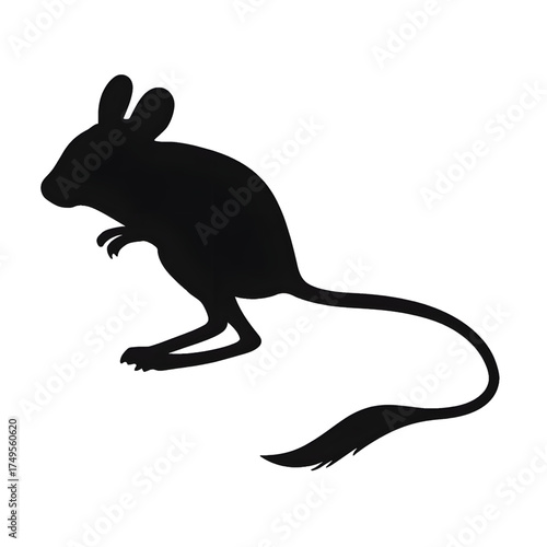 Jerboa silhouette vector style