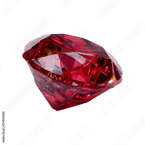 Stunning deep red ruby gemstone radiating luxury and elegance perfect for high end jewelry and exclusive designs