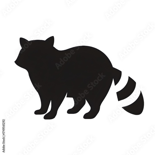 Tanuki silhouette vector style