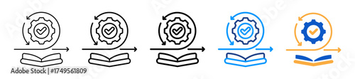 Learning Agility Different Style Icons Set Vector Illustration.