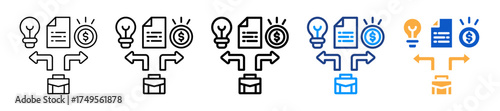 Business Acumen Different Style Icons Set Vector Illustration.