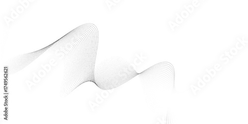 Background dots particles nice wave pattern halftone black gradient curve. modern simple following texture