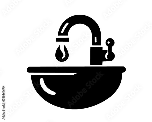 sink logo icon, vector illustration isolated on white background
