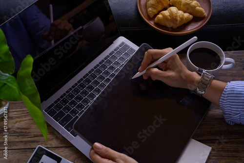 businessman working on laptop