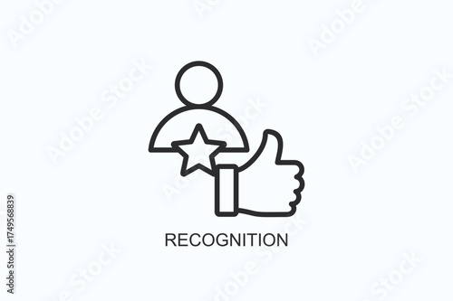 Recognition Icon Or Logo Isolated Vector Illustration
