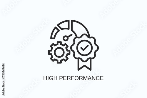 High Performance Icon Or Logo Isolated Vector Illustration