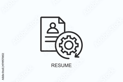 Resume Icon Or Logo Isolated Vector Illustration