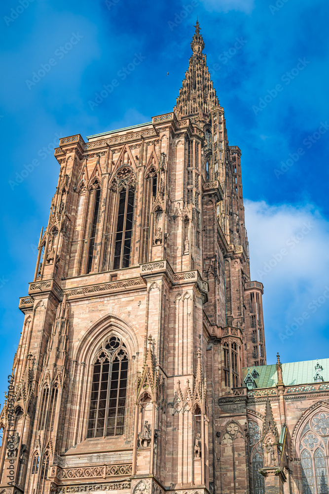 Obraz premium Strasbourg Cathedral Gothic Spire