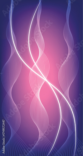 abstract glow line background vector 